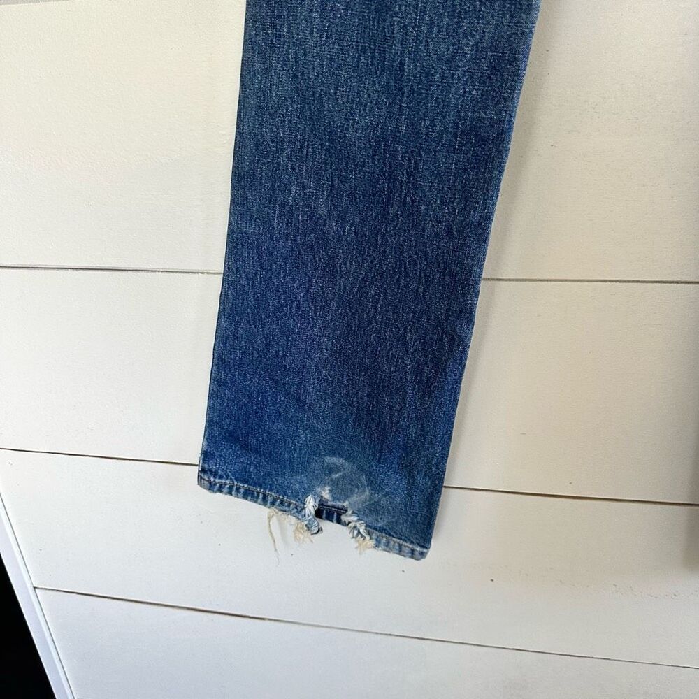 BCBG Maxazria Y2K Boot Cut Flare Distressed Jeans Size 3/4R - Picture 8 of 11